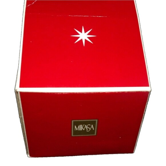 Mikasa Holiday Landscape Christmas Votive Candle Holder 3" SA610/594 NOS Candy - Picture 9 of 13